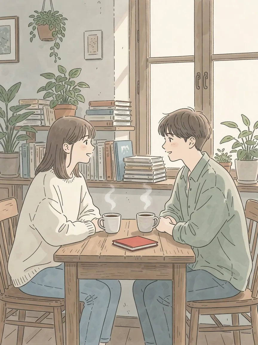 Japanese lifestyle illustration — Café sketch