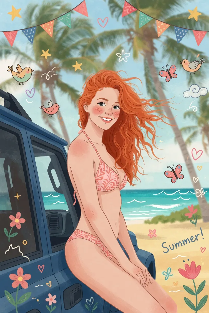 Nordic Folk Flat Illustration — I2I Transformation