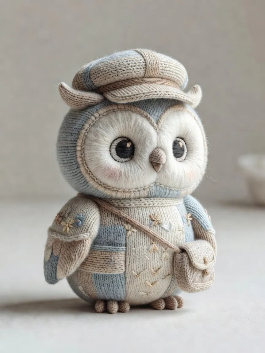 Handcrafted textile sculpture — Chibi figurine template