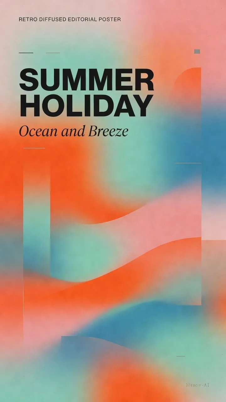 Retro Diffused Editorial Poster